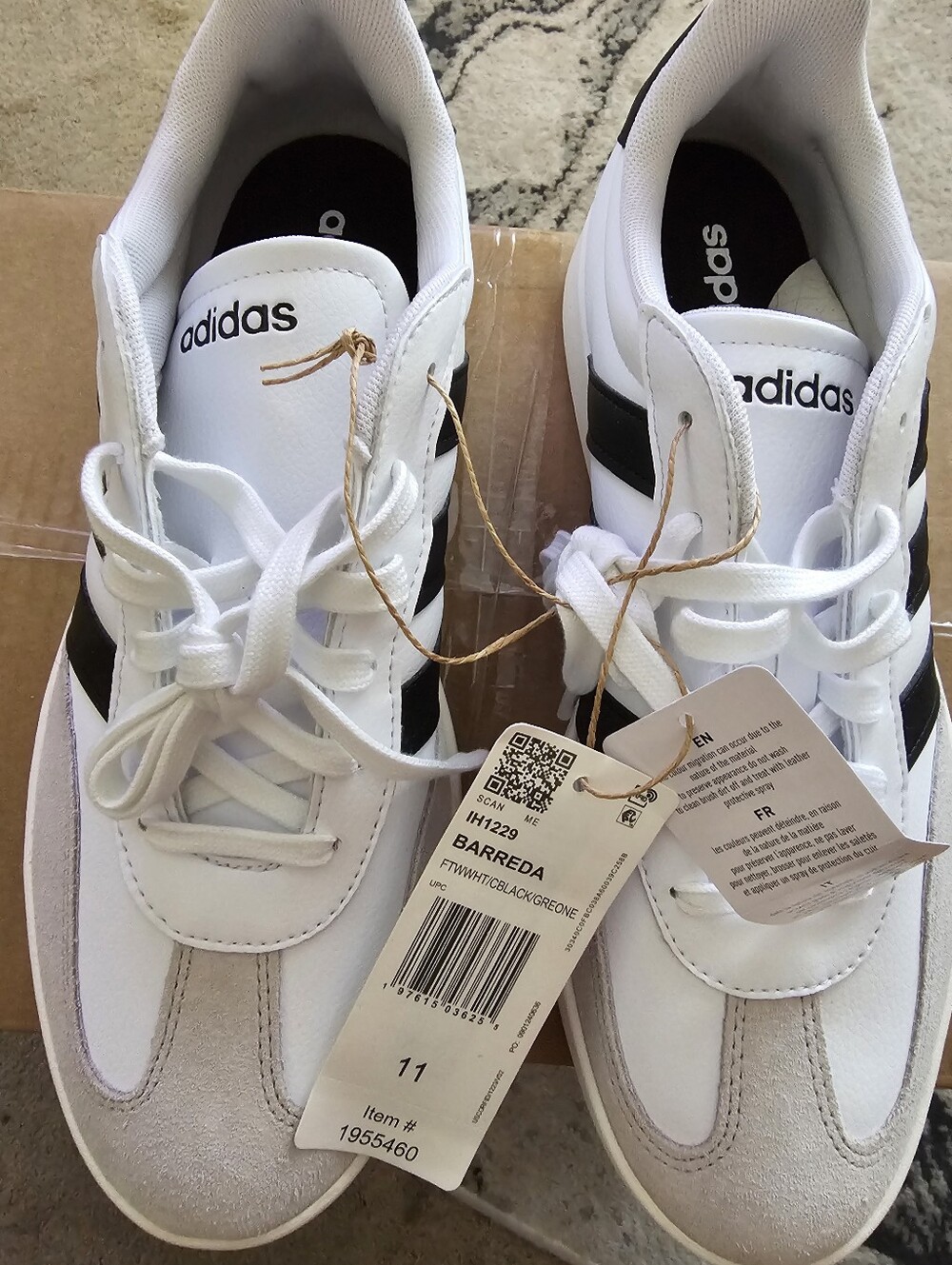 adidas Women's Barreda Leather and Suede Low Top Sneakers  Size 11 New - Picture 2 of 9